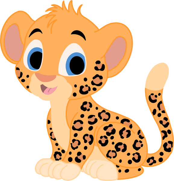 Cute Leopard Cartoon Illustration