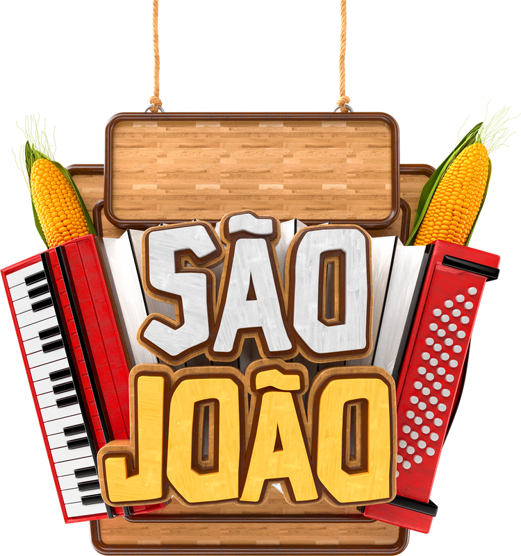 label Saint John in portuguese 3d render realistic